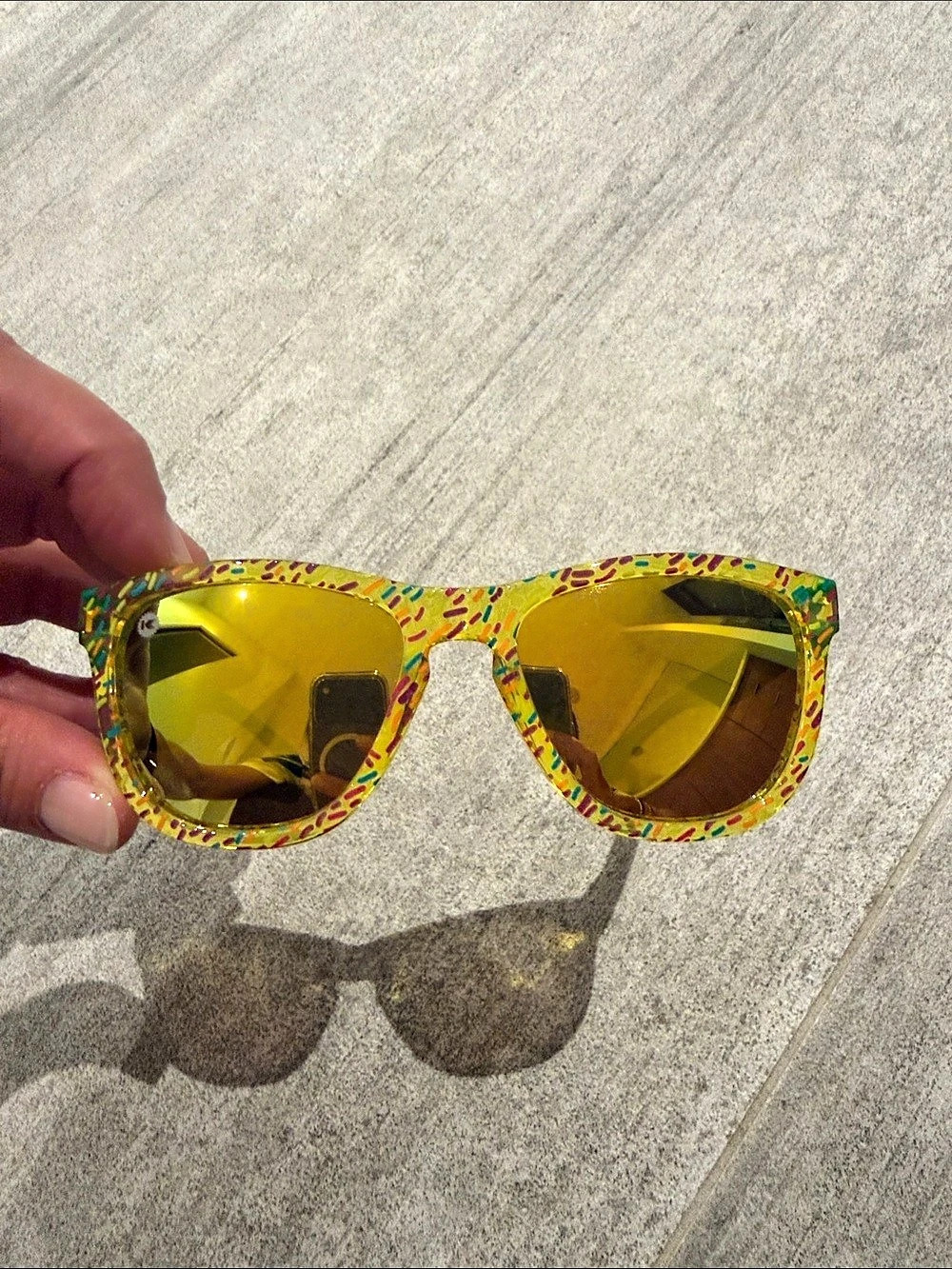 Kids Knockaround Geometric Sunglasses in Yellow & Multicolor